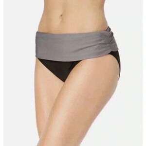 New with tags Calvin Klein fold over grey and black bikini bottoms in size small